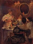 Irving R.Wiles Russian Tea oil painting